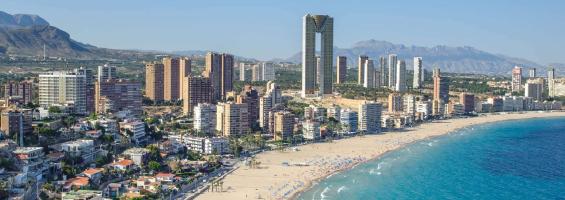 Benidorm vista playa ciudad